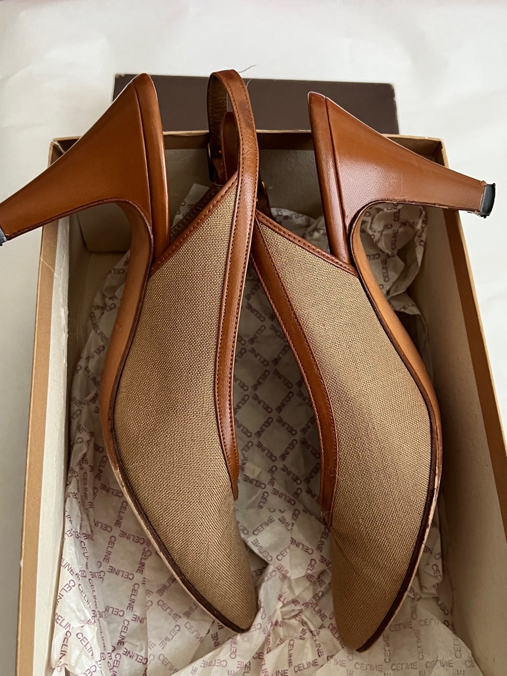 Celine Slingback Slip On Pumps
